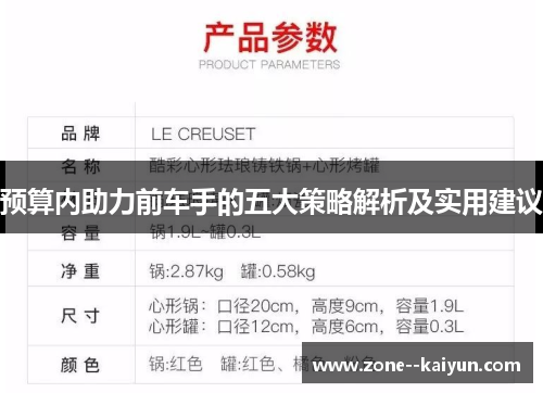 预算内助力前车手的五大策略解析及实用建议
